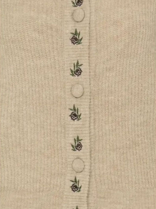 Gestrickte Damen Strickjacke Beiges