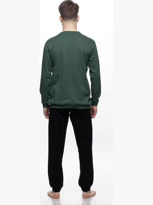 Galaxy Winter Men's Pyjamas Blouse Cypress Green 810-26c-Khaki