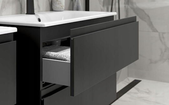 Cersanit Badezimmerschrank 59.4x14.1x80cm Grau