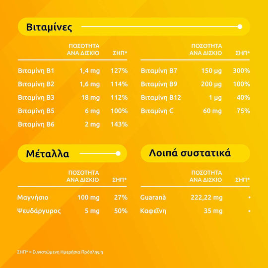Focus 15 Αναβράζοντα Δισκία Guarana