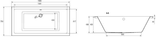 Cersanit Acryl Badewanne 150x75cm