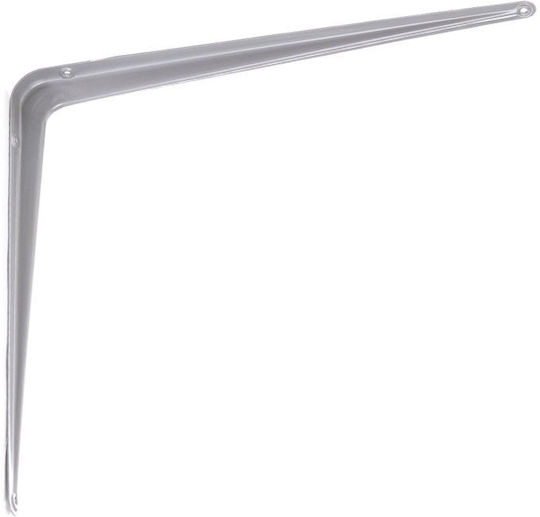 JetWorld Heavy-Duty Corner Shelf Made of Metallic in Silver Colour 350x400mm