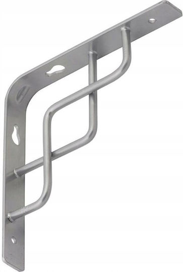 Malys Group Corner Shelf Metallic In Grey Colour 150x150mm