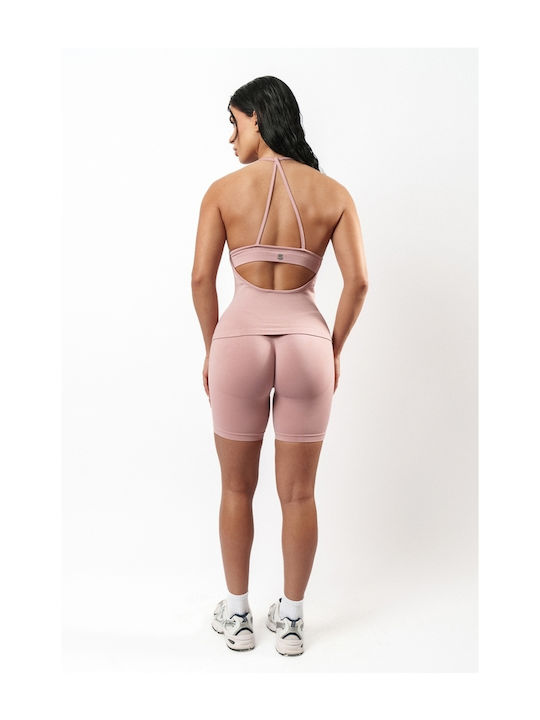 Fahrrad Leggings Push-up Ohne Nähte Rosa
