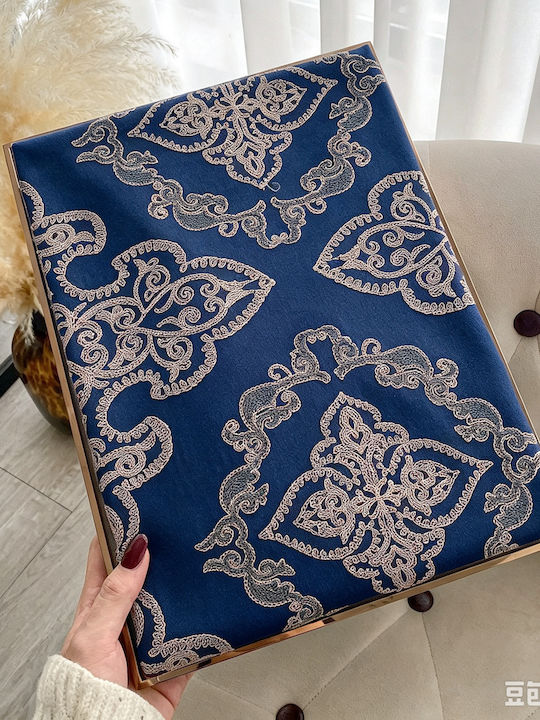 Damen Wollschal Blau