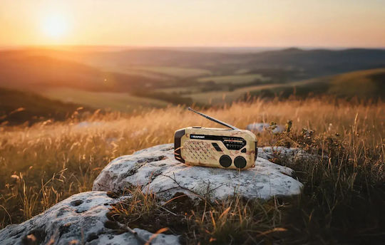 Blaupunkt Radio portabil solar cu USB bej