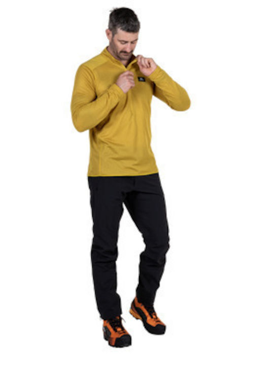 Herren Fleecejacke Senf