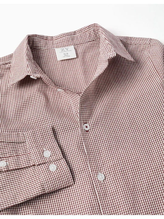 Kinderhemden Geprüft Langärmelig Denim Braun