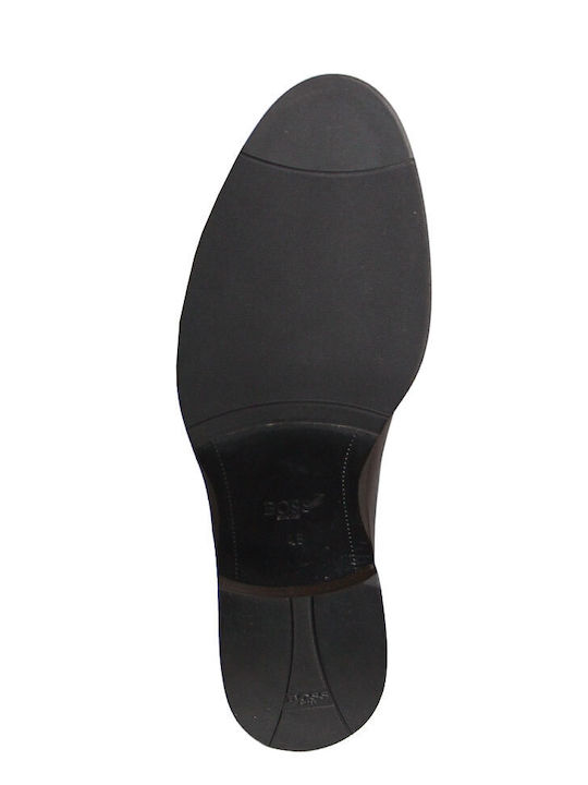 Leather Men's Loafers In Brown Color