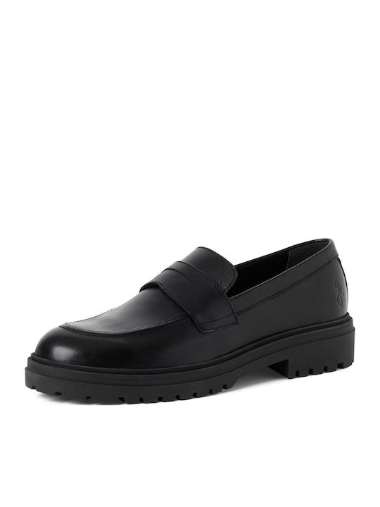 Leather Men's Loafers in Black Colour