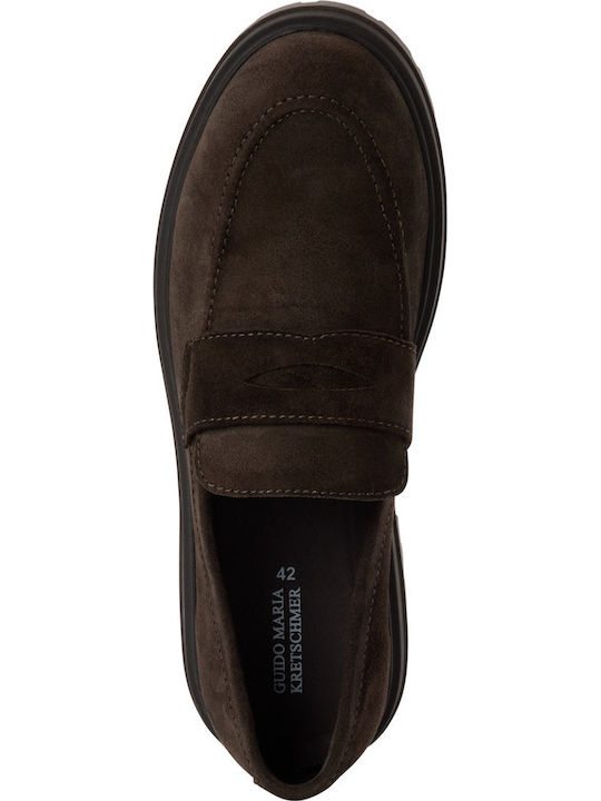 Leather Men's Loafers in Brown Colour