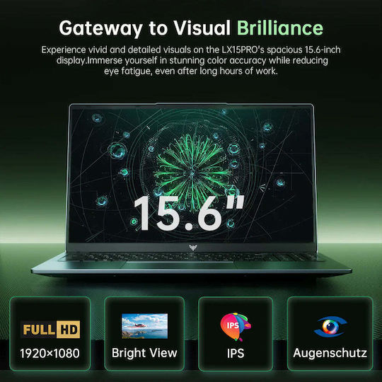 Acemagic 15.6" IPS Vollständige HD (Ryzen 7-5700U/16GB/512GB SSD) (Tastatursprache Internationales Englisch)