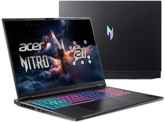 Acer Nitro 16 AI 16" IPS QHD+ 180Hz Ryzen AI 300 Serie KI 9 365 64GB 2TB SSD GeForce RTX 5070 Ti Kein Betriebssystem Internationales Englisch Tastatursprache