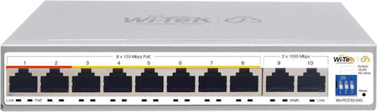 Wi-Tek WI-PCES210G Gestionat L2 PoE Switch cu 10 Porturi Ethernet