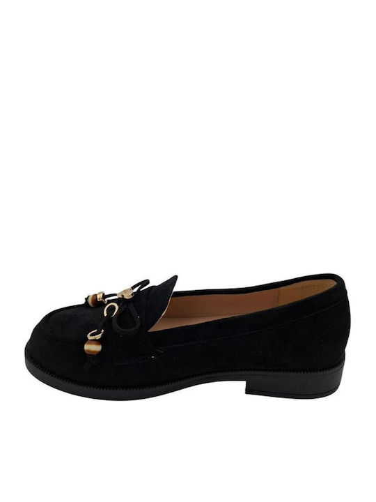 Kids Pumps & Ballerinas With Hoop & Loop Closure Fabric Black