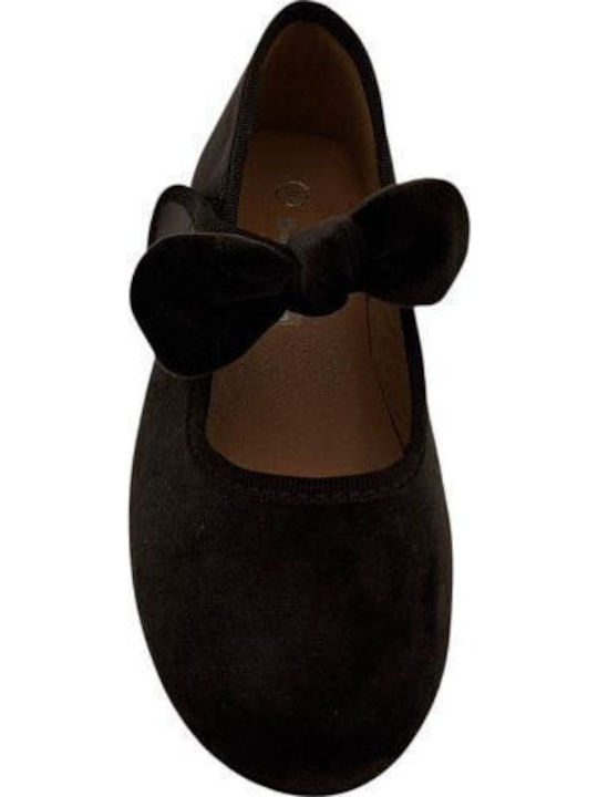 Kids Pumps & Ballerinas With Hoop & Loop Closure Fabric Brown