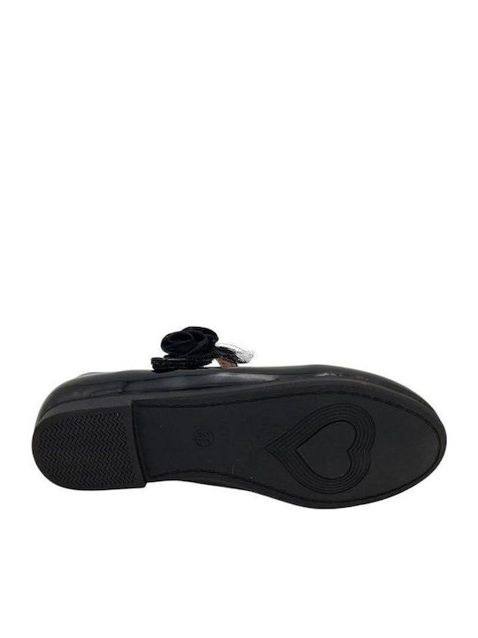 Kinder Pumps & Ballerinas mit Bügel- und Schleifenverschluss Schwarze