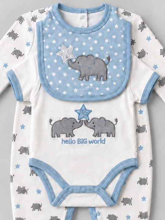 Serafino Set Onesie Light Blue Serafino Set Onesie Light Blue