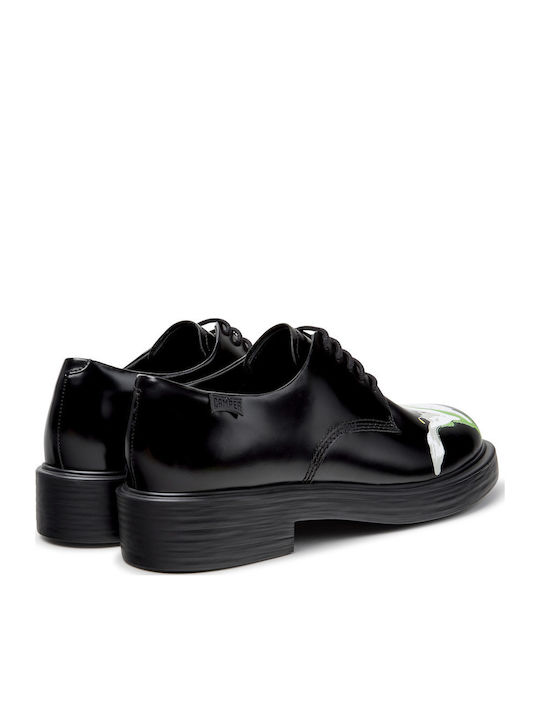 Δερμάτινα Γυναικεία Oxfords σε Μαύρο Χρώμα