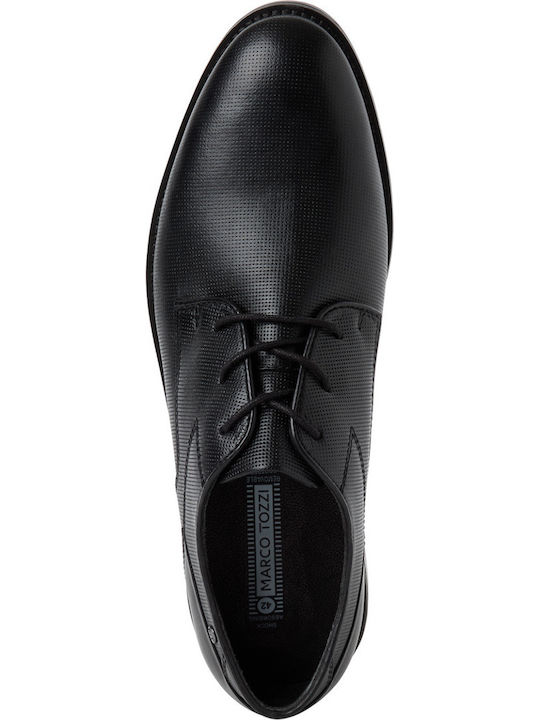 Leder Herren Oxfords Schwarz