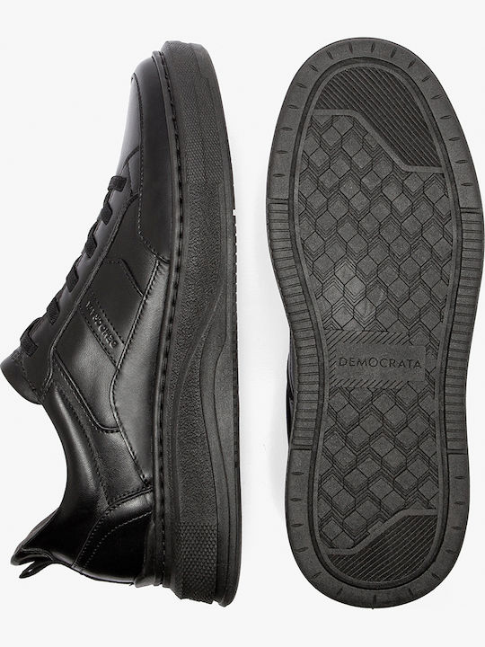 Herren Freizeitschuhe Schwarz Leder