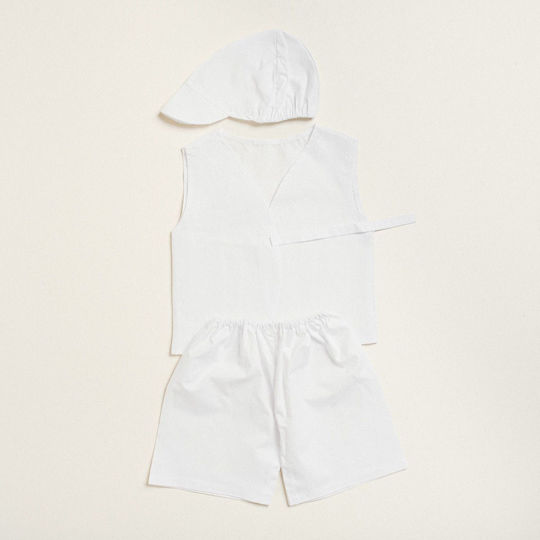 Beauty Home Set Christening Oilcloths Ecru 2 Pieces