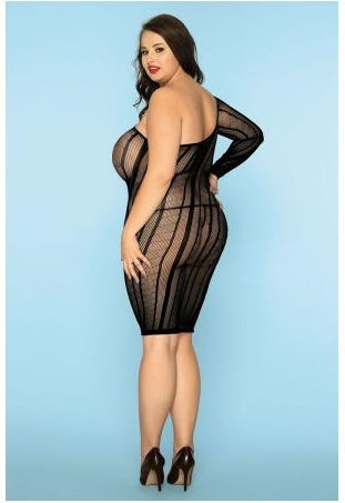 Ophelia's Dream Lingerie One-shoulder Fishnet Dress Queen 10p81173