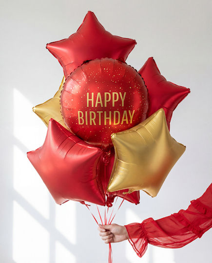 Foil Luftballon Happy Birthday Rot – 45cm