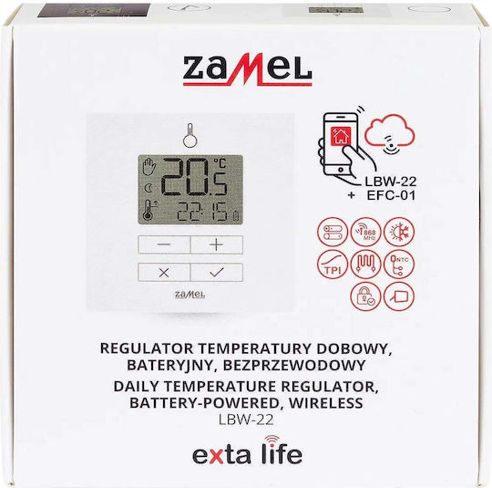 Zamel Lbw-22 Analoger In die Wand eingelassener Thermostat für den Raum