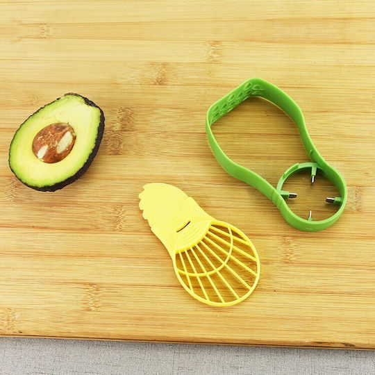 Avocado Storage Container 5in1 Flippy Airtight Refrigerator Plastic Cutting Peeling Slicing Device 15x4.5x7 Cm Gray
