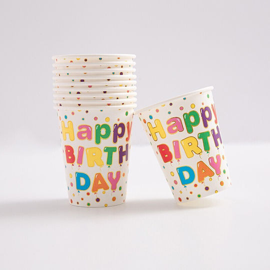 Pahar De Unică Folosință Multicolor 250ml 10 Buc