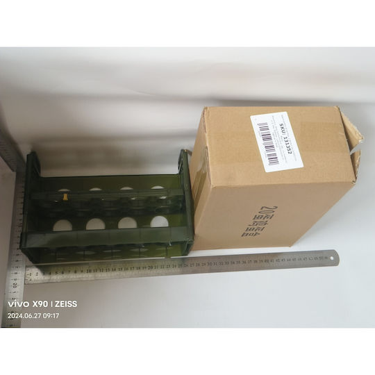 Organizator pentru Ouă Frigider Flippy 20 Ouă în 2 Straturi Plastic 25.5 X 10 X 17 Cm Verde Transparent