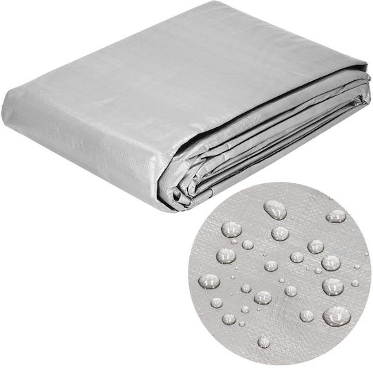 Round Waterproof Tarpaulin 210gr/m² with Diameter 2m Heavy Duty Grey