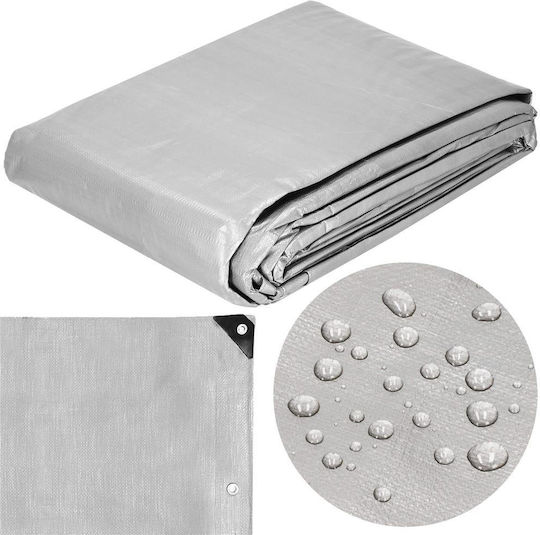 Round Waterproof Tarpaulin 210gr/m² with Diameter 2m Heavy Duty Grey