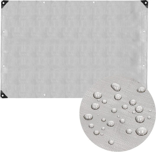 Round Waterproof Tarpaulin 210gr/m² with Diameter 2m Heavy Duty Grey