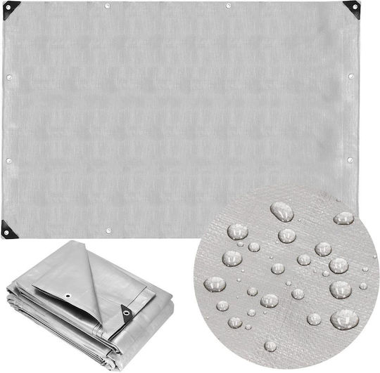 Round Waterproof Tarpaulin 210gr/m² with Diameter 2m Heavy Duty Grey
