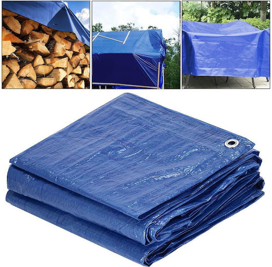 Round Waterproof Tarpaulin 60gr/m² With Diameter 2m Light Type Blue