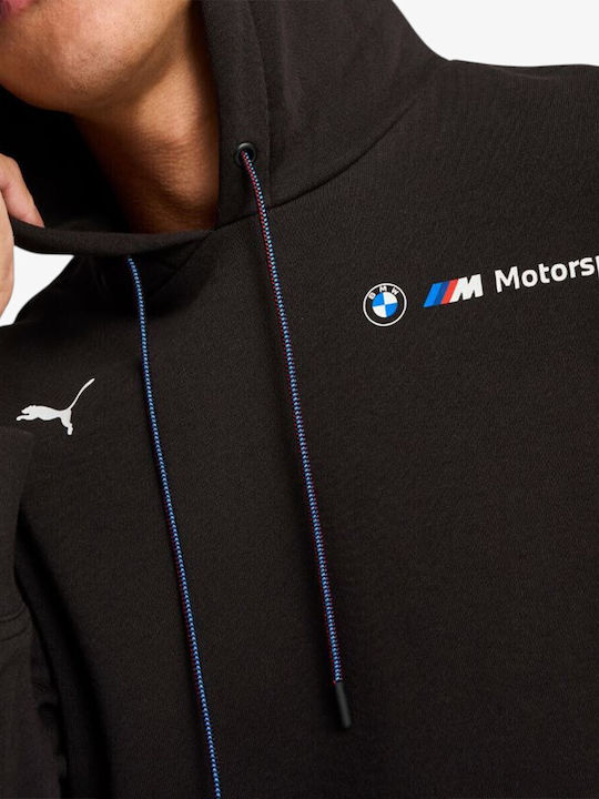 X Bmw Motorsport Флийс Суитшърт с Качулка Черен