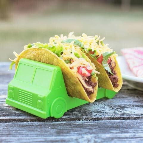 Taco Halter Flippy Bus Modell 14 X 7.5 X 6.5 Cm Aus Pp Grüne