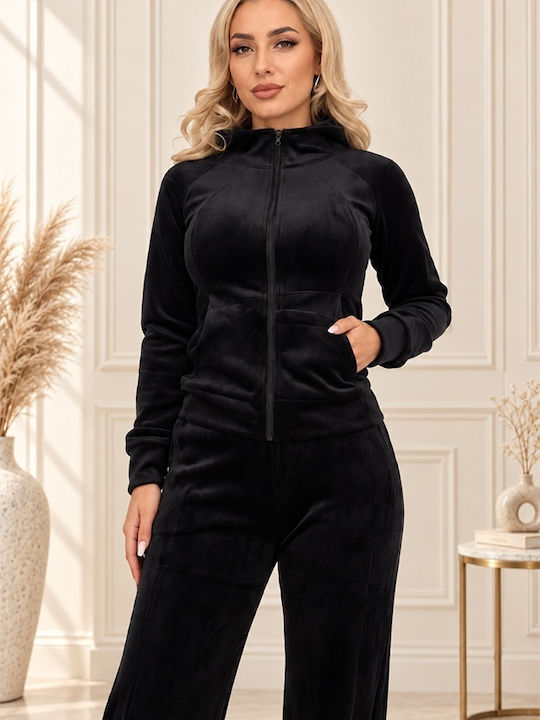 Σετ Φόρμας Βελουτέ Black