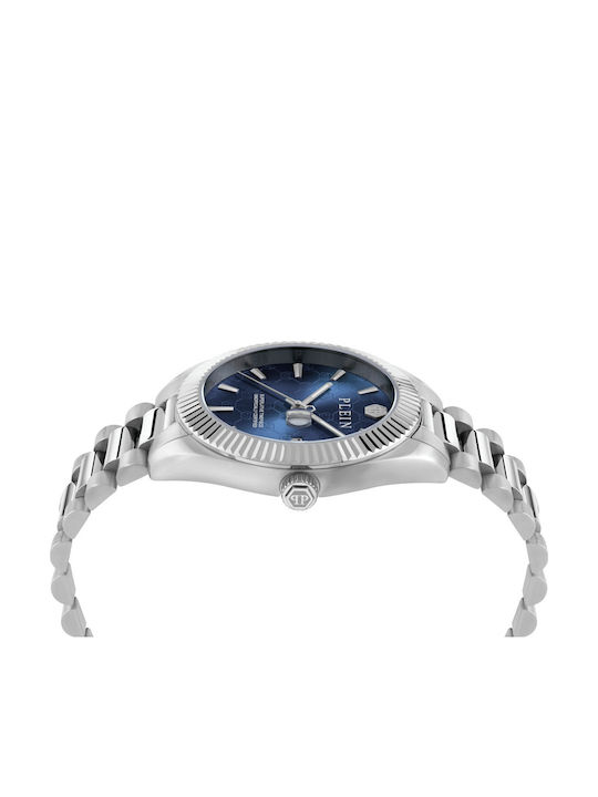 Philipp Plein Superlative Men's Battery Watch with Silver Steel Bracelet