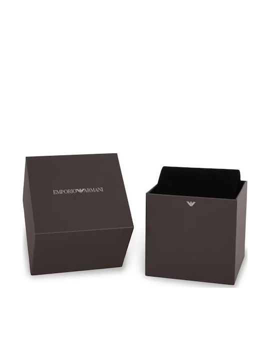 Emporio Armani Ruggero Мъжки Часовник 43mm На Батерия с Черна Стоманена Браслет Emporio Armani Ruggero Мъжки Часовник 43mm На Батерия с Черна Стоманена Браслет