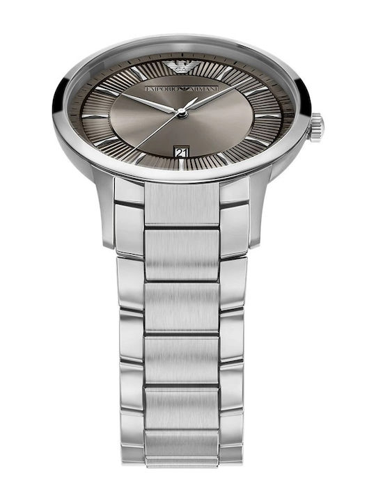 Emporio Armani Мъжки часовник 43mm на батерия със сребрист стоманен браслет