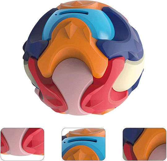 Piggy Bank In Shape A Ball Flippy Buildable Assembles Disassembles Plastic 16.5x16.5x16.5 Multicolor