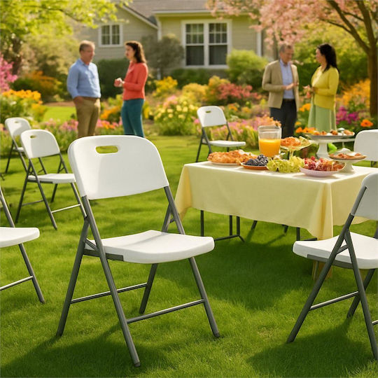 Scaun Catering Metalic Alb 46x53x86εκ. Scaun Catering Metalic Alb 46x53x86εκ.