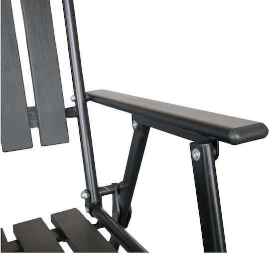 Καρέκλα Εξωτερικού Χώρου Μεταλλική Black 63x55x90εκ.