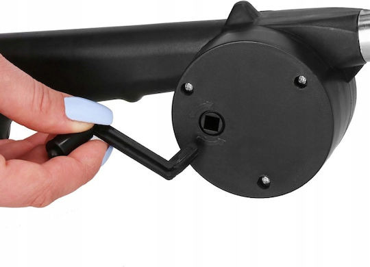 Manual Blower Lighting Grill Fire Fireplace Crank 25 Cm Black