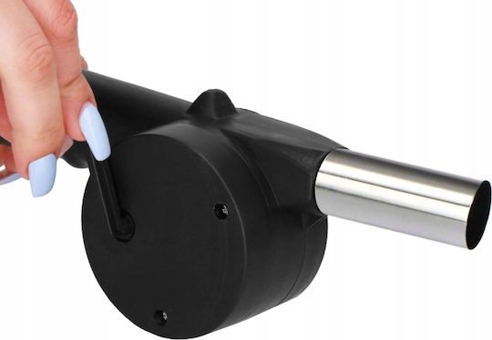 Manual Blower Lighting Grill Fire Fireplace Crank 25 Cm Black