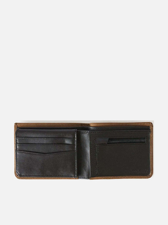 Leather Men's Wallet with RFID Tabac Brown
