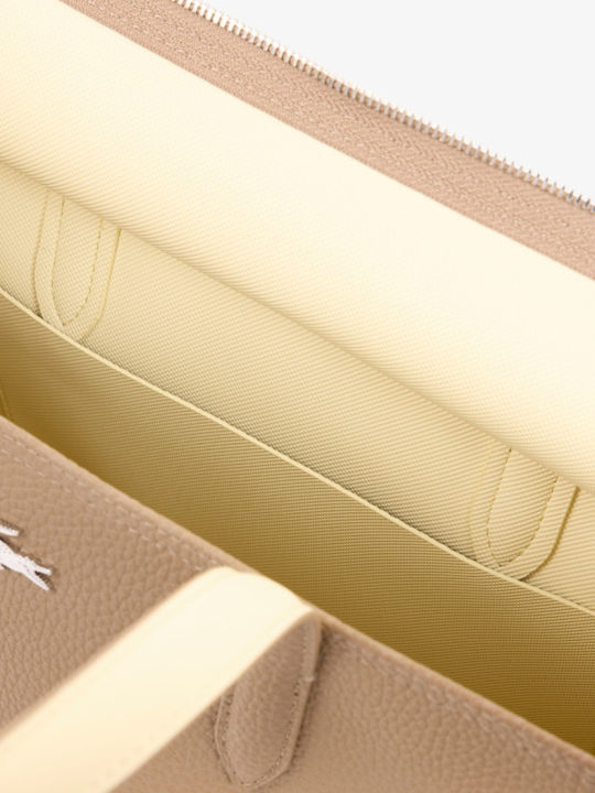 Damentasche Tote Beigefarbe